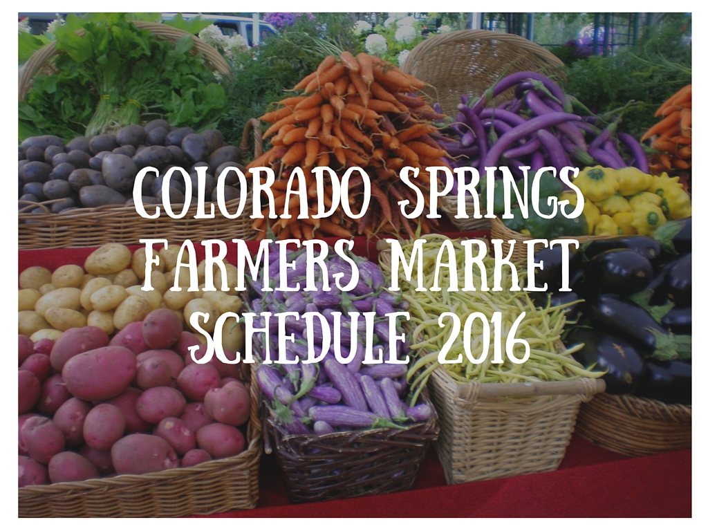 2016 Farmers Market Schedule
